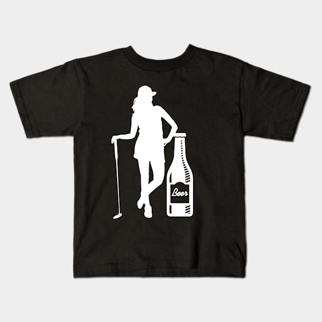 Beer Women Golf Kids T-Shirt by Hassler88